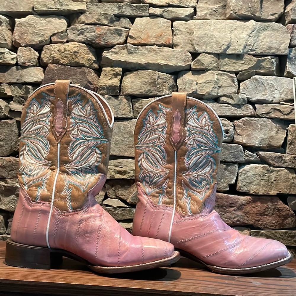 Dan Post Exotic Eel Western Boots Women’s - Picture 2 of 7